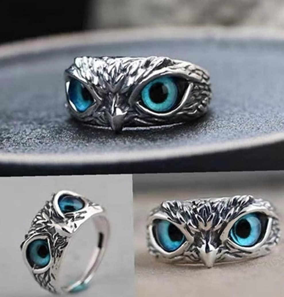 Attractive Silver Plated Owl Ring Pack of 2 - Perfect Fashion Accessory