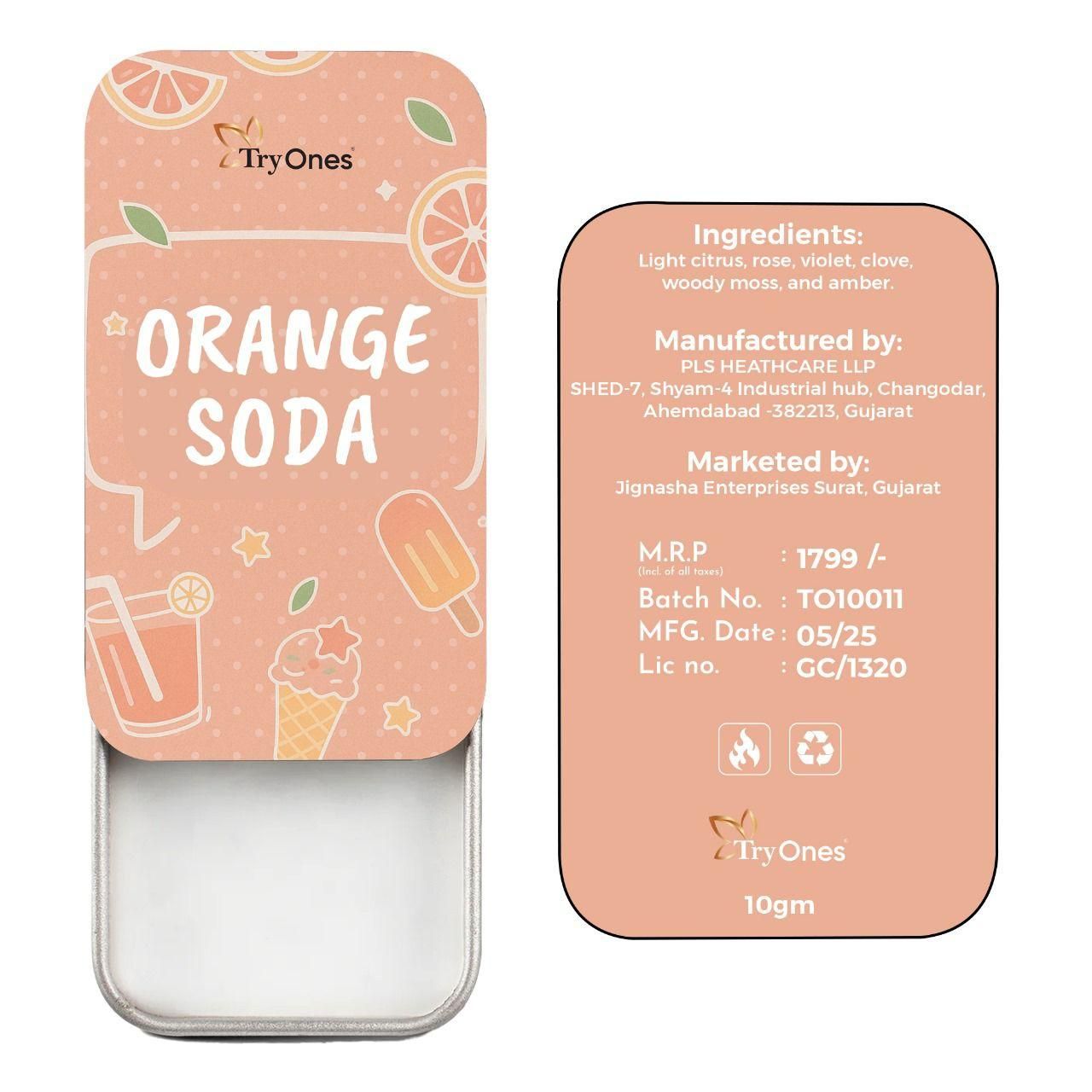 Orange Soda Solid Perfume 20 gm Pack of 2