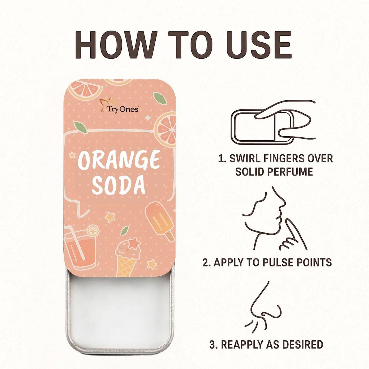 Orange Soda Solid Perfume 10 gm Pack of 1