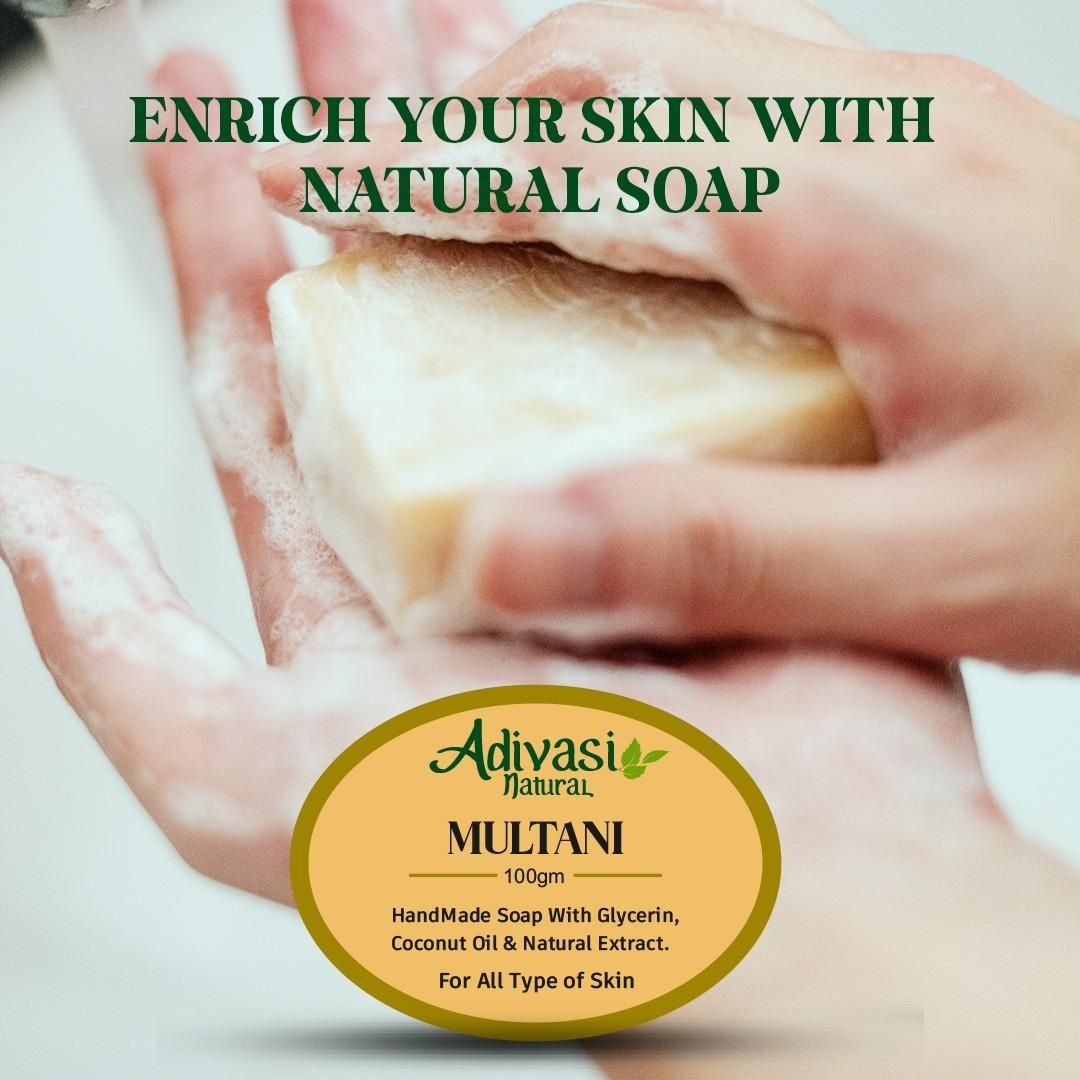 Multani Mitti handmade soap with Multani Mitti for remove pimple marks (Pack of 2)