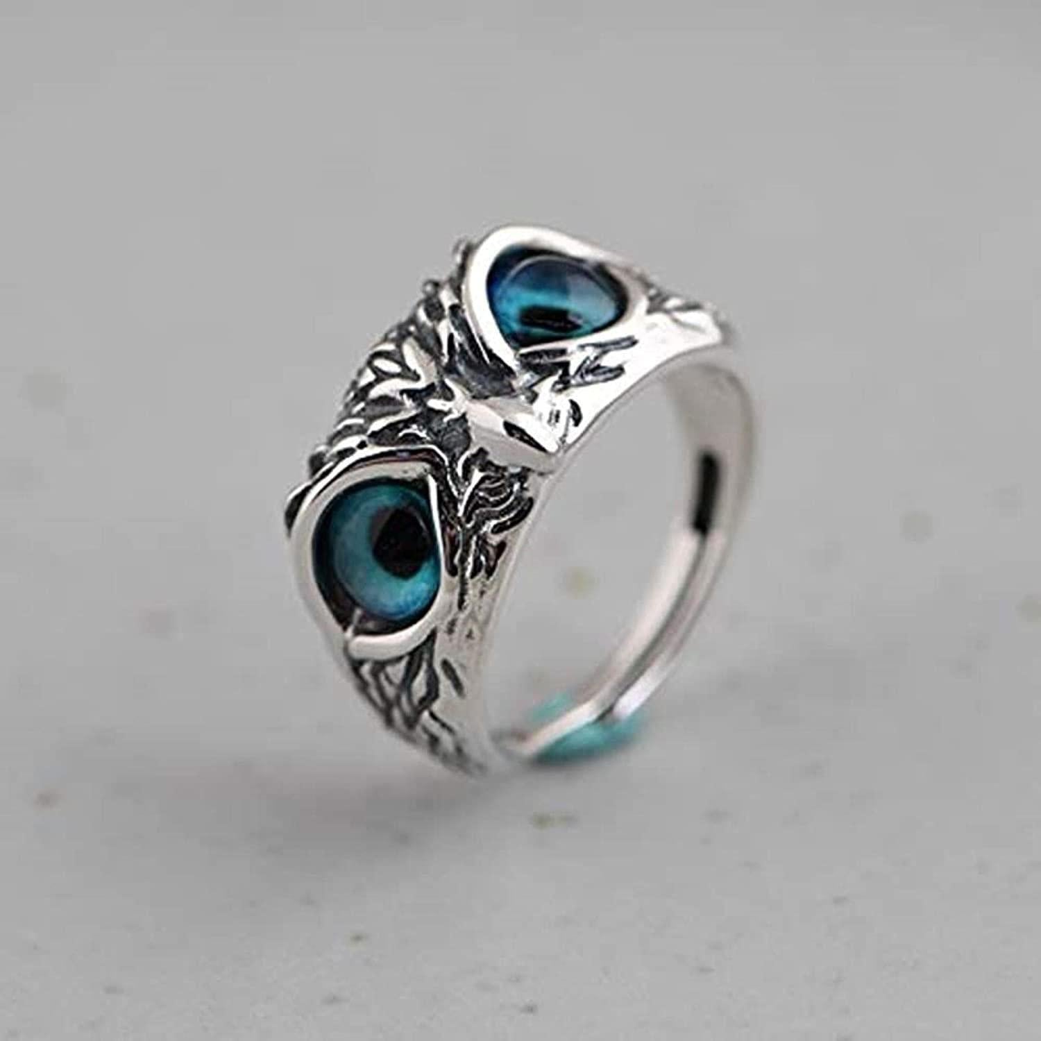 Attractive Silver Plated Owl Ring Pack of 2 - Perfect Fashion Accessory