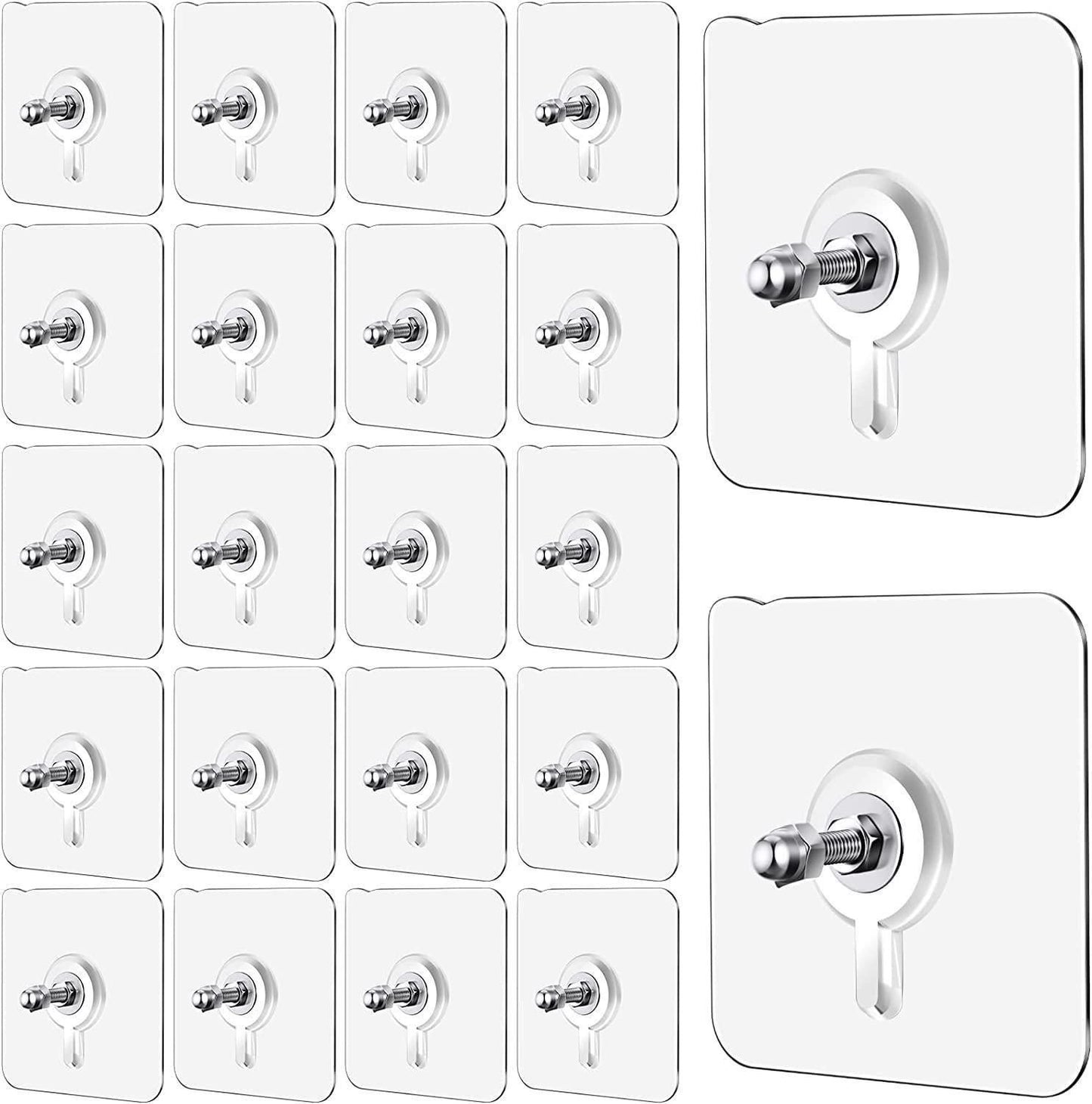 Wall Mount Screw Hooks for Kitchen Bathroom Bedroom Living Room 10 Pcs