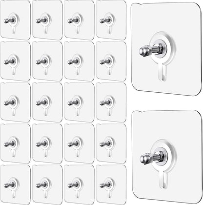 Wall Mount Screw Hooks for Kitchen Bathroom Bedroom Living Room 10 Pcs