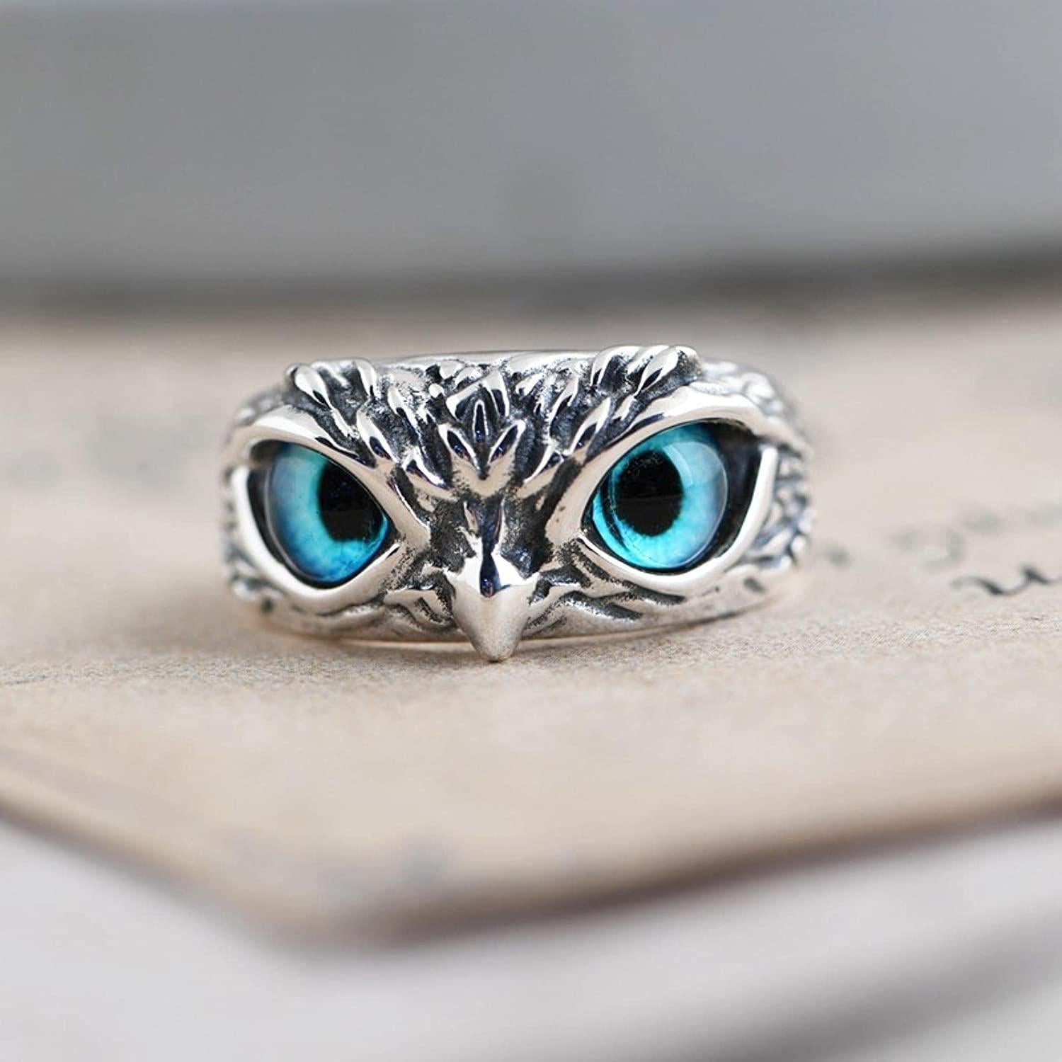 Attractive Silver Plated Owl Ring Pack of 2 - Perfect Fashion Accessory