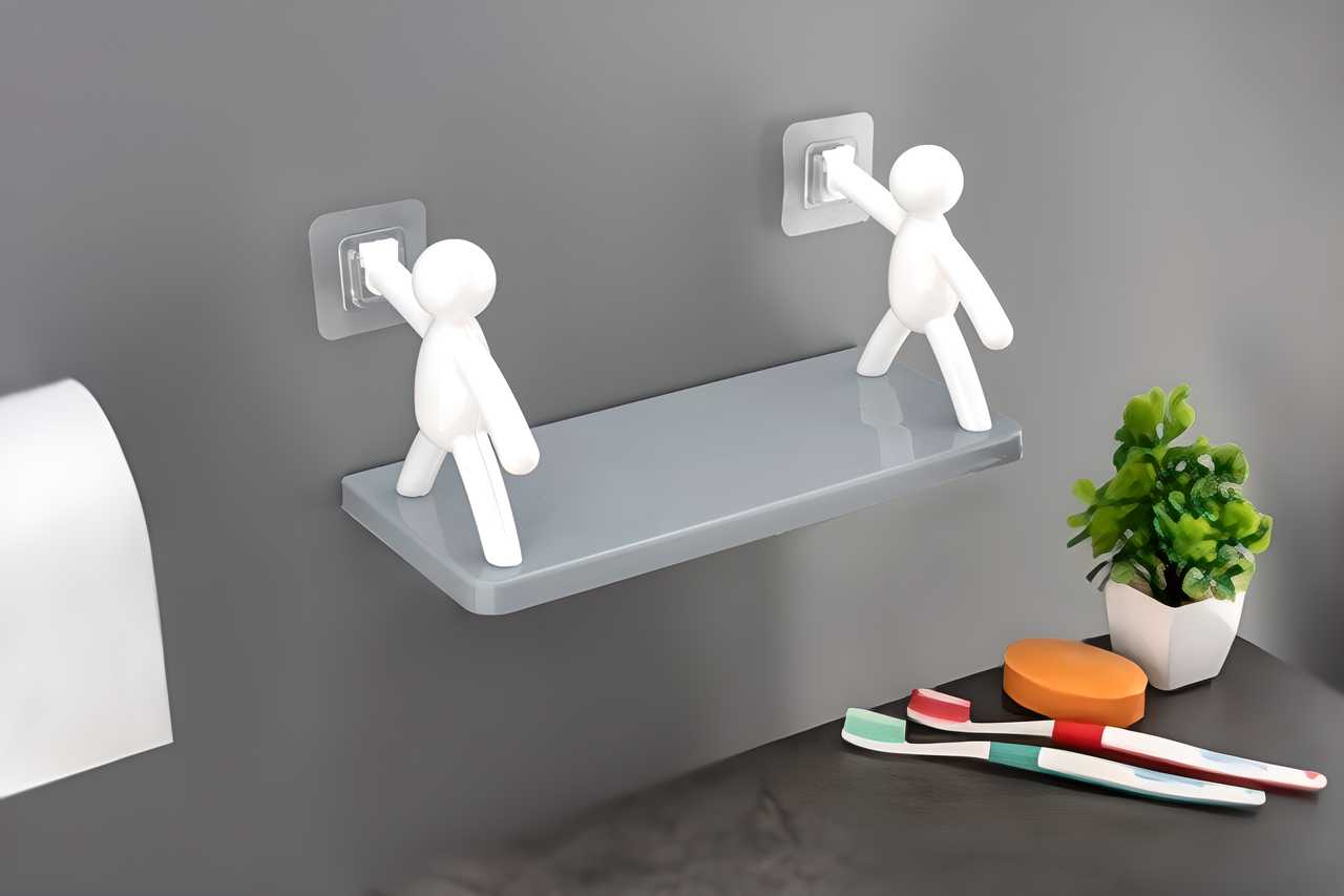 Bathroom Storage Basin Cabinet Plastic Wall Shelf