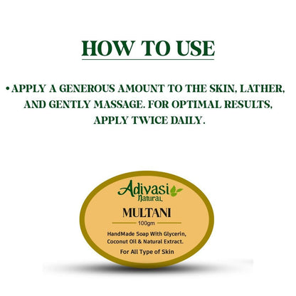 Multani Mitti handmade soap with Multani Mitti for remove pimple marks (Pack of 2)