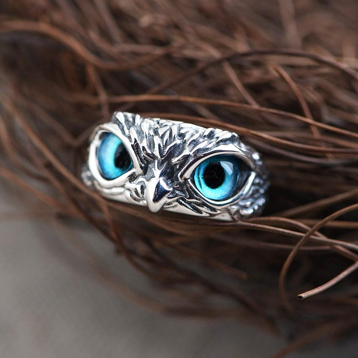 Attractive Silver Plated Owl Ring Pack of 2 - Perfect Fashion Accessory