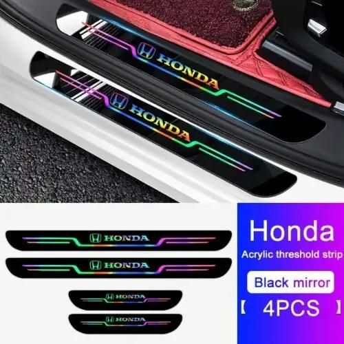 Black And Neon Car Door Entry Guard (Pack of 4)