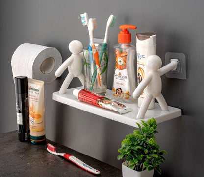 Bathroom Storage Basin Cabinet Plastic Wall Shelf