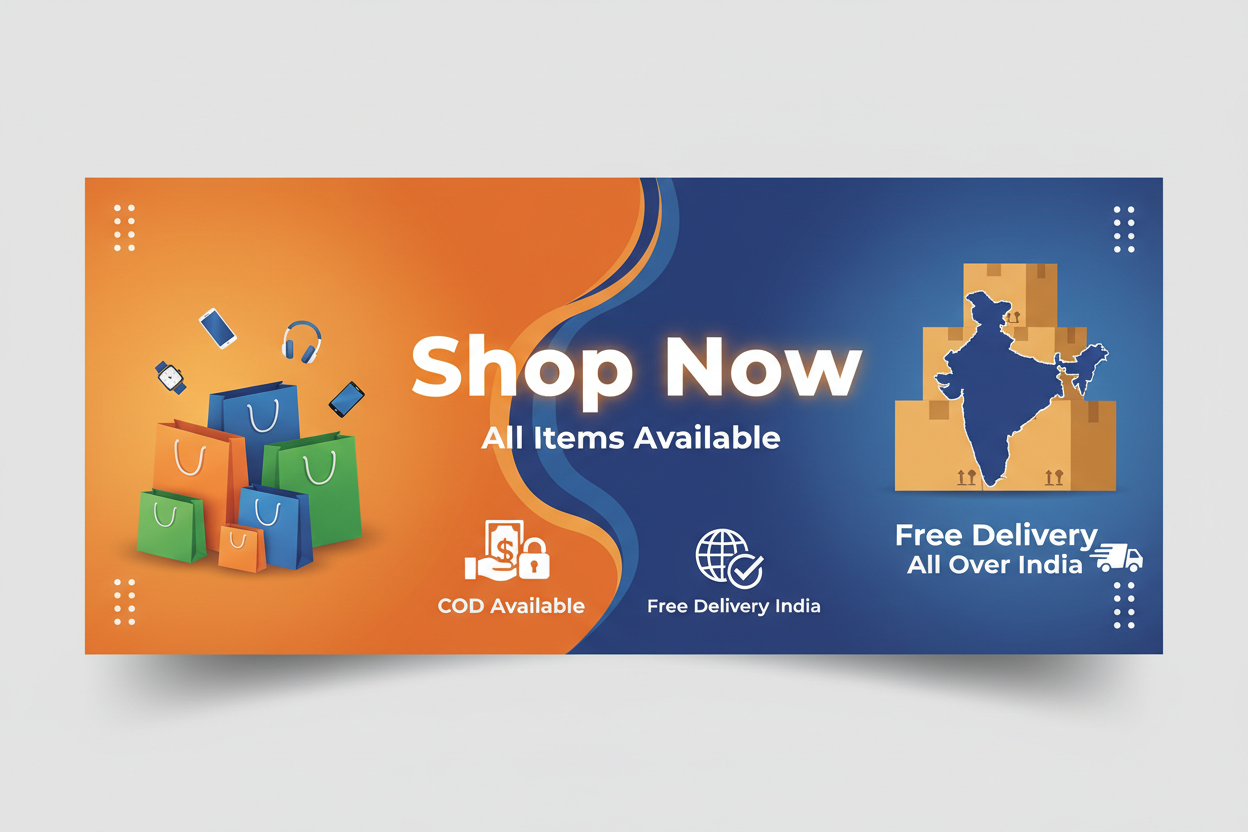 ecommerce, all items available ,shop now, COD available ,Free delivery all over India